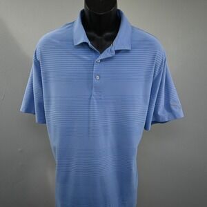 PUMA Golf Polo Mens Size 2XL XXL Blue Performance Wicking Stretch Short Sleeve